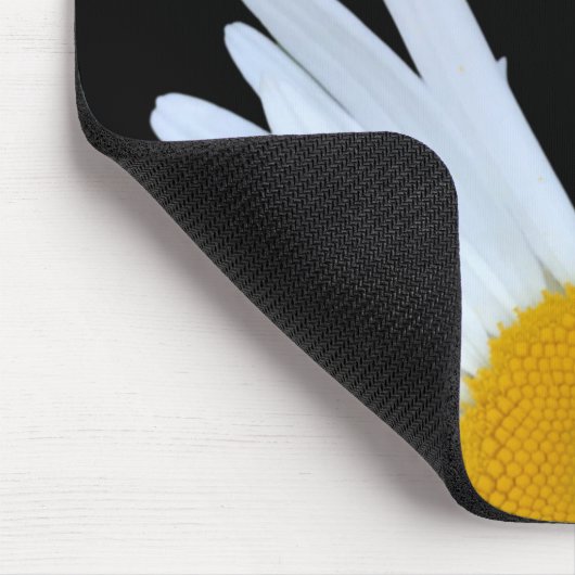 Daisy Black Elegant White Script Mousepad (Ecke)