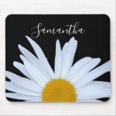 Daisy Black Elegant White Script Mousepad (Vorne)