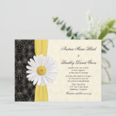 Daisy Black Yellow, Einladung zur Hochzeit von Elf (Stehend Vorderseite)
