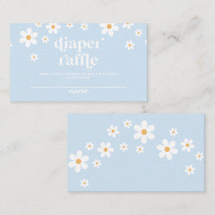 Daisy blassblau Retro Baby Dusche Windelwanne Begleitkarte