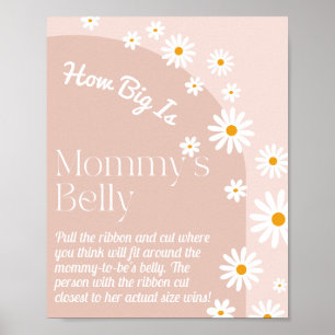 Daisy bloom Boho Girl Baby Duschgame Poster