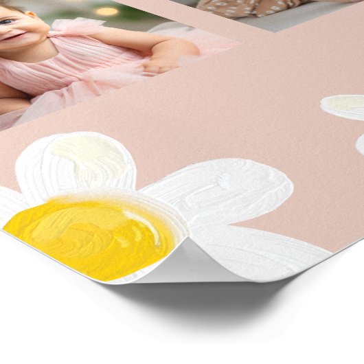 Daisy Bloom Foto Meilenstein-Poster Poster (Ecke)