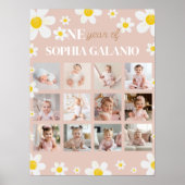 Daisy Bloom Foto Meilenstein-Poster Poster (Vorne)