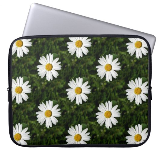 Daisy Bloom nahtloses Muster + Ihre Ideen Laptopschutzhülle (Vorderseite)