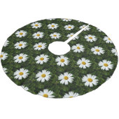 Daisy Bloom nahtloses Muster + Ihre Ideen Polyester Weihnachtsbaumdecke (Schrägansicht)