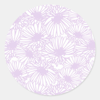 Daisy Blooms - Airy Lilac Runder Aufkleber