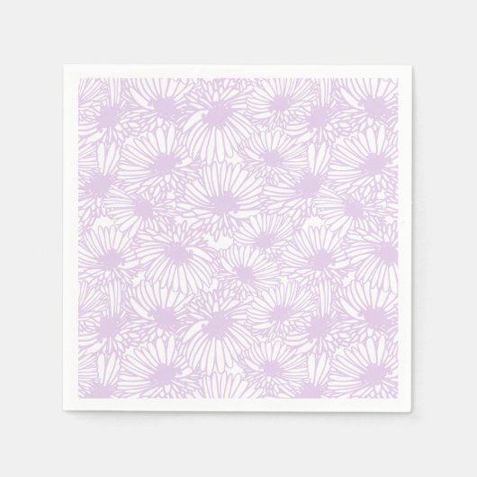 Daisy Blooms - Airy Lilac Serviette (Vorderseite)