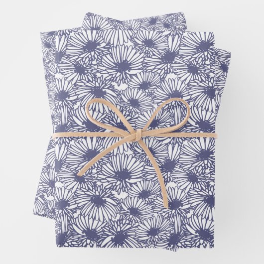 Daisy Blooms - Midnight Blue  Geschenkpapier Set (Beispiel)