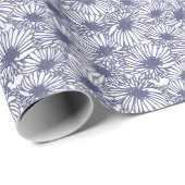 Daisy Blooms - Midnight Blue Wrapping Paper Geschenkpapier (Rolleneckpunkt)