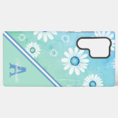 Daisy Blooms: Minimalistisches Blumenmuster Samsung Galaxy Hülle (Rückseite (Horizontal))