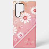 Daisy Blooms: Minimalistisches Blumenmuster Samsung Galaxy Hülle (Rückseite)