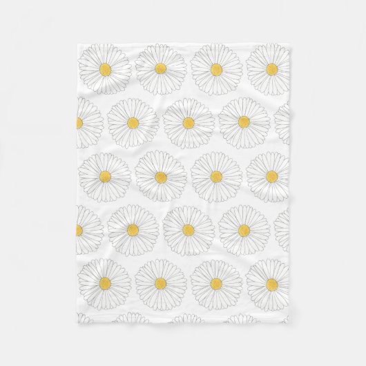 Daisy Blossom Blume Daisies Garden Party Floral Fleecedecke (Vorderseite)