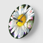 Daisy Blossom Wall Clock Runde Wanduhr (Winkel)