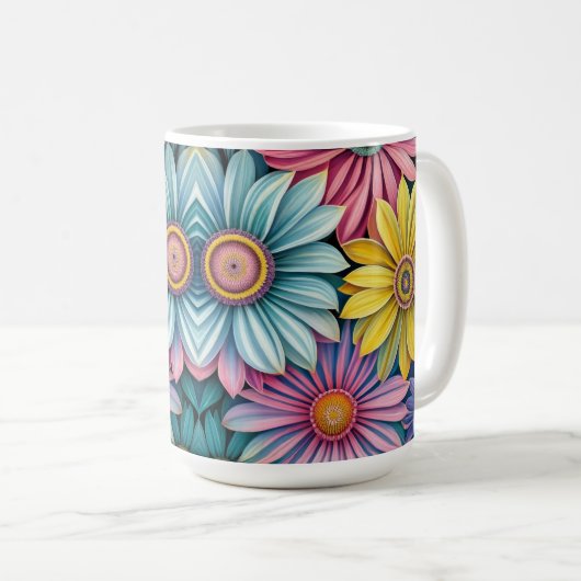 Daisy Blossoms Coffee Tasse (VorderseiteRechts)