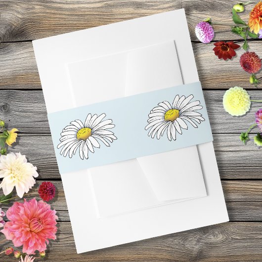Daisy Blue Blume Einladungsbanderole