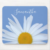 Daisy Blue Elegant White Script Mousepad (Vorne)