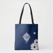 Daisy Blue Großmuttergeschenke - Mit Monogramm Tasche (Vorderseite)