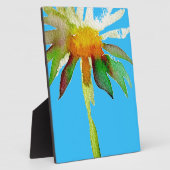 Daisy Blue Modern Art Blume Fotoplatte (Seite)