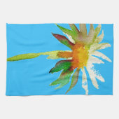 Daisy Blue Modern Art Blume Küchentuch (Horizontal)