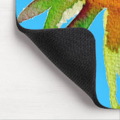 Daisy Blue Modern Art Blume Mousepad (Ecke)