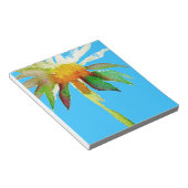 Daisy Blue Modern Art Blume Notizblock (angewinkelt)