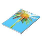 Daisy Blue Modern Art Blume Notizblock (Rotiert)