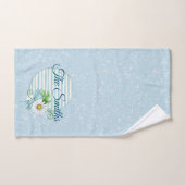 Daisy Blue Patch Personalisiert Badhandtuch Set (Handtuch)