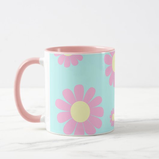 Daisy Blue Pink Tasse (Links)
