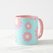 Daisy Blue Pink Tasse (VorderseiteRechts)