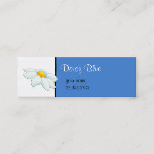 Daisy Blue Small Business Card Mini Visitenkarte