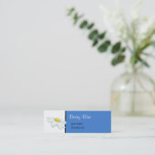 Daisy Blue Small Business Card Mini Visitenkarte (Stehend Vorderseite)