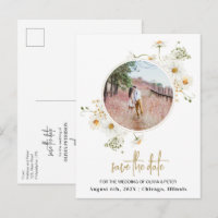 Daisy blüht Save the Date Foto Postkarte