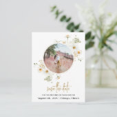Daisy blüht Save the Date Foto Postkarte (Stehend Vorderseite)