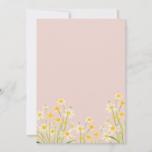 Daisy Blume 1. Geburtstag Einladung (Rückseite)