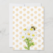 Daisy Blume 1. Geburtstag Honey Bee Einladung (Rückseite)