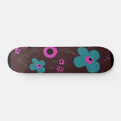Daisy Blume Aquamarin Magenta Schwarzaugpflanze Skateboard (Horizontal)