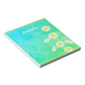 Daisy-Blume auf grünem und gelbem Hintergrund Notizblock (angewinkelt)