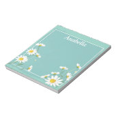 Daisy-Blume auf hellgrünem Hintergrund Notizblock (Rotiert)