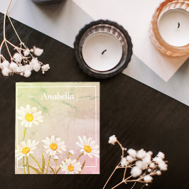 Daisy-Blume auf Vintagem Hintergrund Notizblock