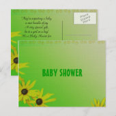 Daisy Blume Babydusche Einladung (Vorne/Hinten)