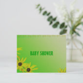 Daisy Blume Babydusche Einladung (Stehend Vorderseite)