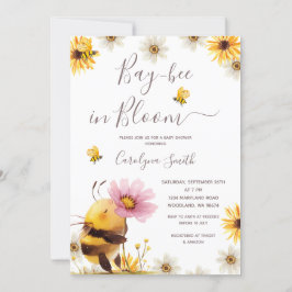 Daisy Blume Bay Bee in Bloom Baby Shower Einladung