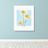 Daisy Blume Beauty Slogan Leinwanddruck (Insitu (Holzboden))