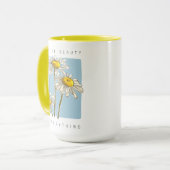 Daisy Blume Beauty Slogan Tasse (Vorderseite Links)