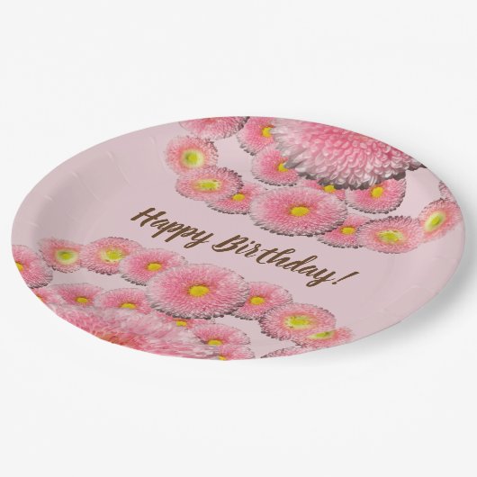 Daisy Blume Benutzerdefinierte Paper-Teller 9 in Pappteller (Schrägansicht)
