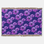Daisy Blume Blanket Lila Daisies Throw Blanket Decke (Vorderseite)