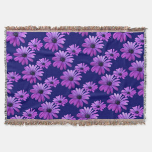 Daisy Blume Blanket Lila Daisies Throw Blanket Decke
