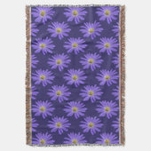 Daisy Blume Blanket Lila Daisies Throw Blanket Decke (Vorderseite Vertikal)