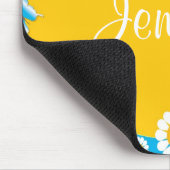 Daisy Blume Blau-Gelb-Personalisiertes Mousepad (Ecke)
