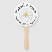 Daisy Blume Blossom Daisies Hochzeitsprogramm Fächer (Vorderseite)